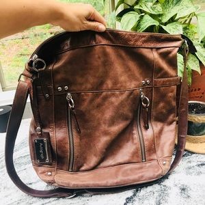Mark and Spencer Top Grain Brown Leather Bag
